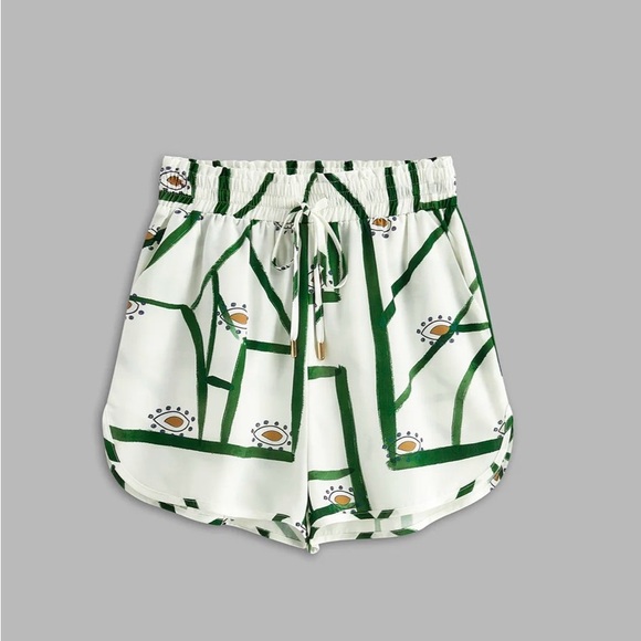 Commense Pants - Commense Print Drawstring Shorts NWOT S